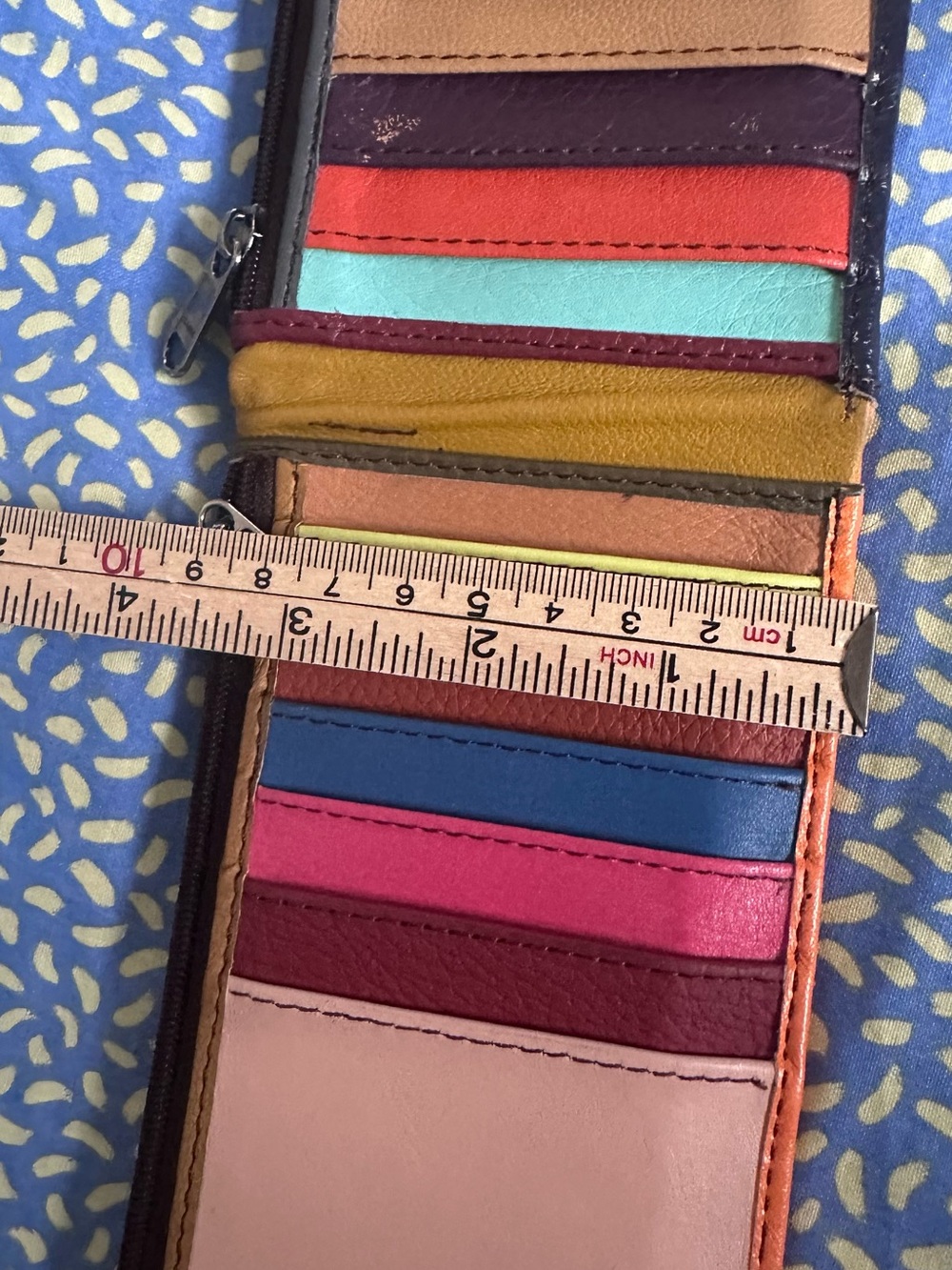 Soruka Genuine Leather Long Wallet with Colorful Compartments GUC - Picture 9 of 9